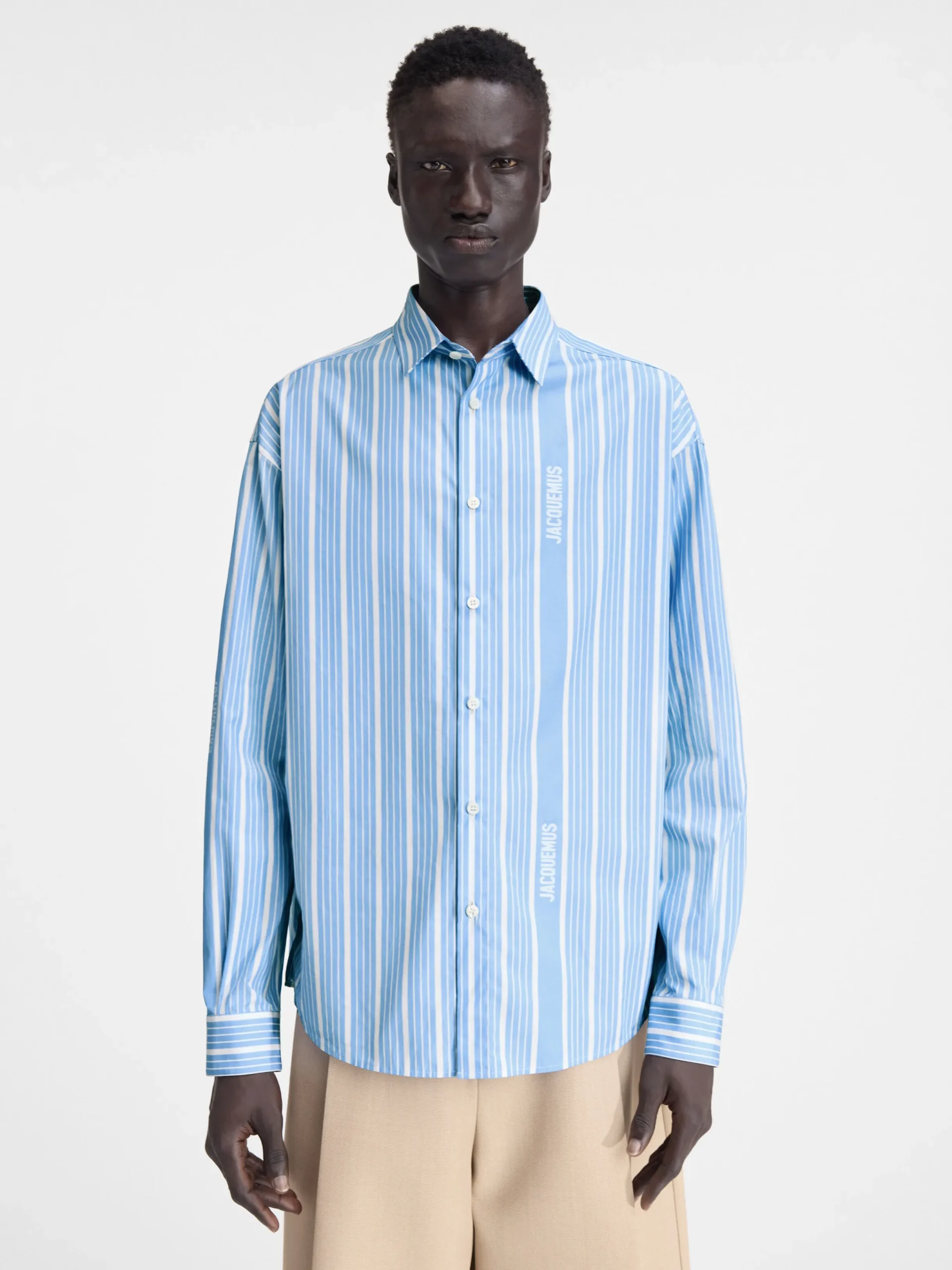 Discount Jacquemus Het Simon shirt JacquardBlue/White