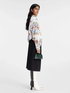 New Jacquemus Het Simon shirt PrintCapriCarsWhite