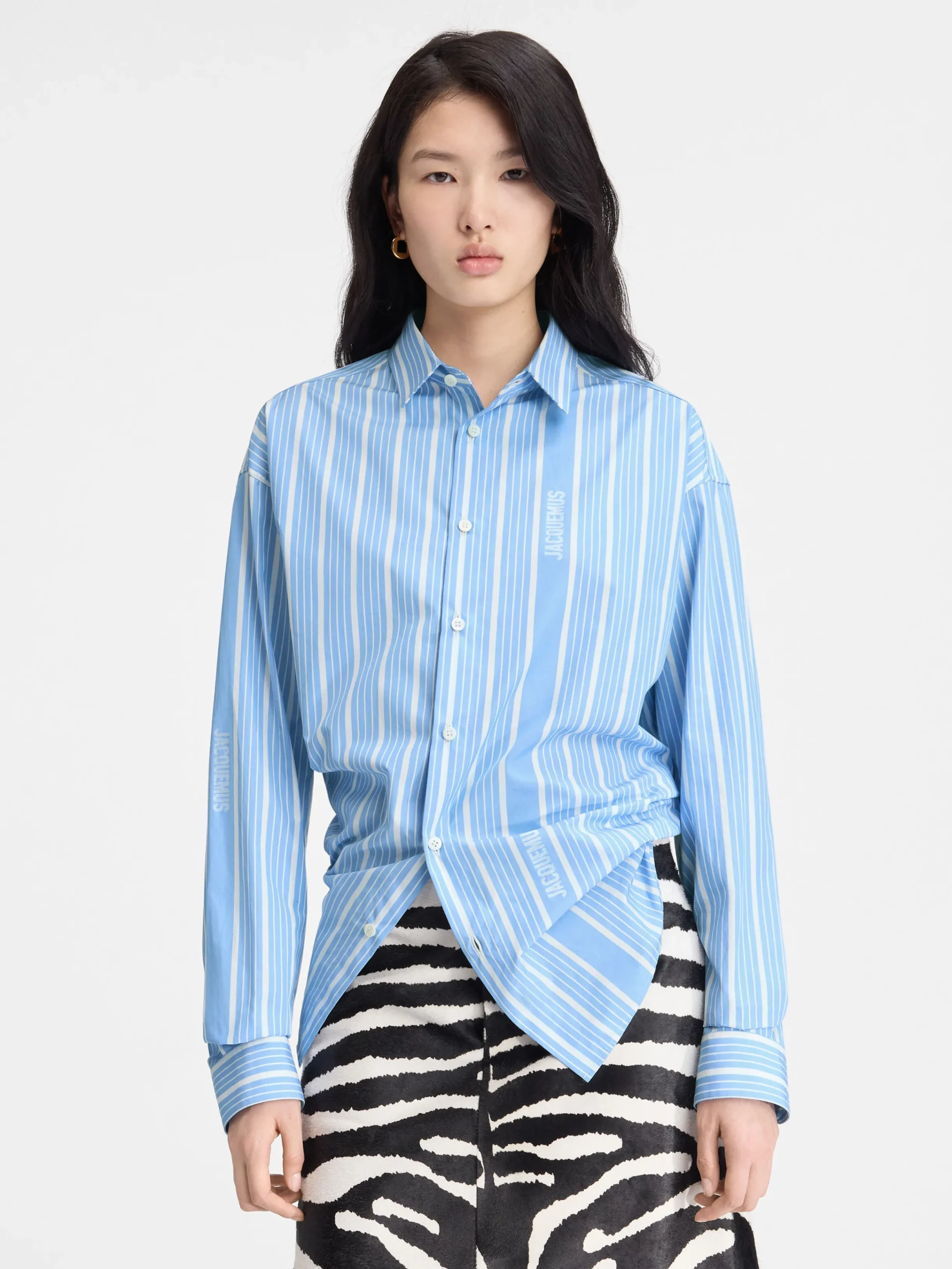 Online Jacquemus Het Simon shirt JacquardBlue/White
