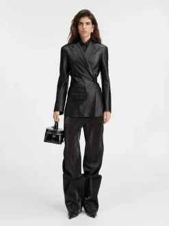 Best Jacquemus Het Tibau leren jack Black