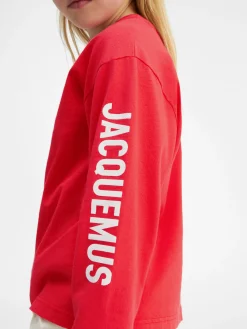 New Jacquemus Het T-shirt met lange mouwen voor kinderen Red