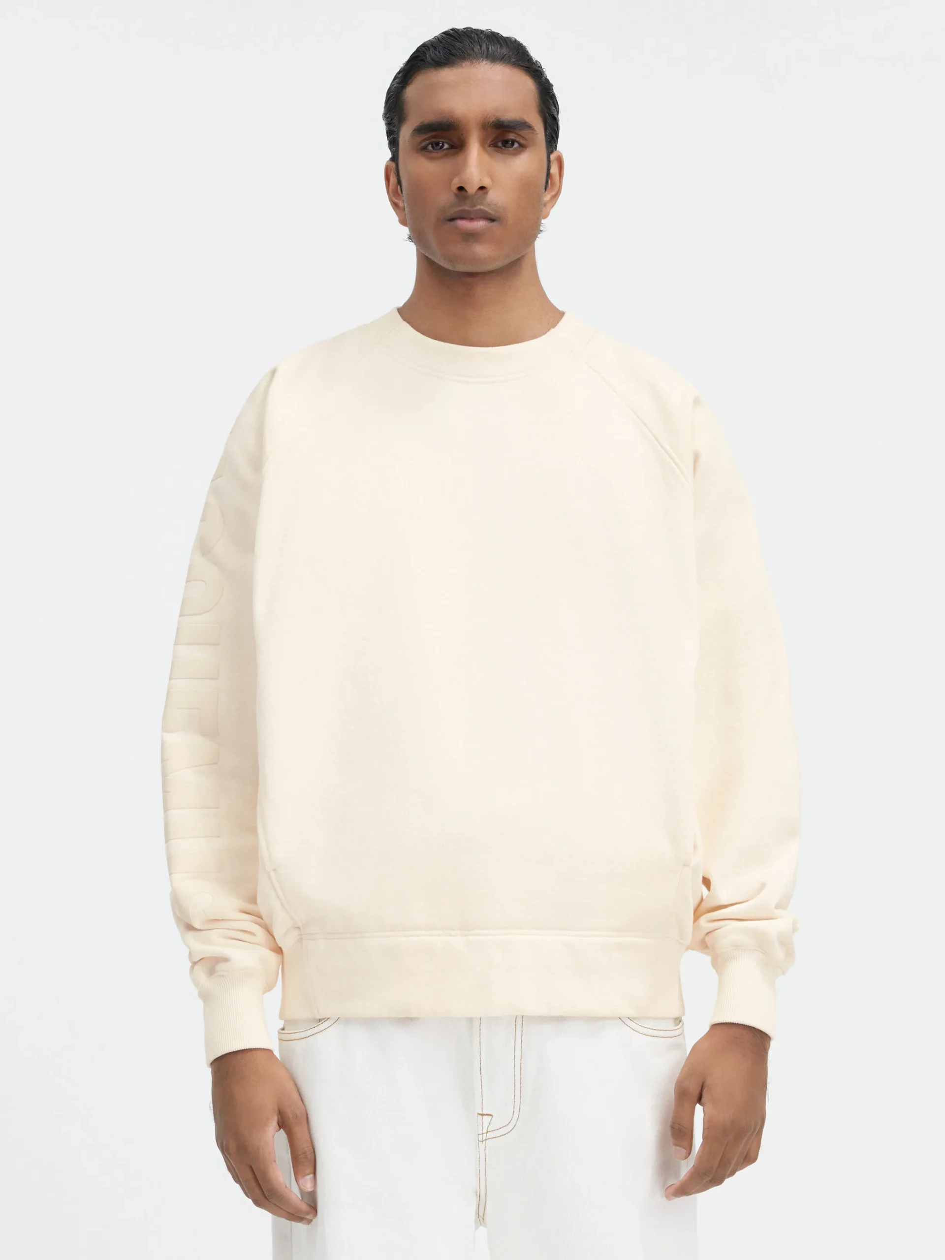 Fashion Jacquemus Het Typo sweatshirt LightBeige
