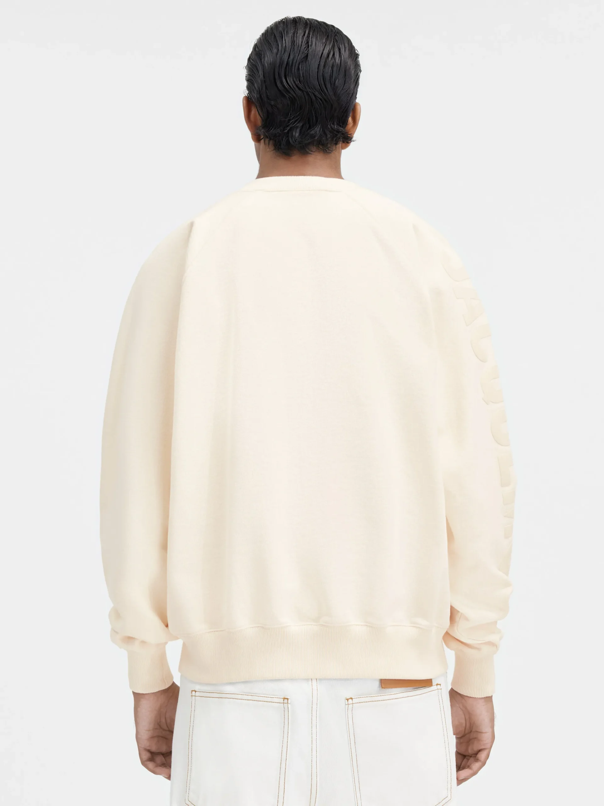 Fashion Jacquemus Het Typo sweatshirt LightBeige