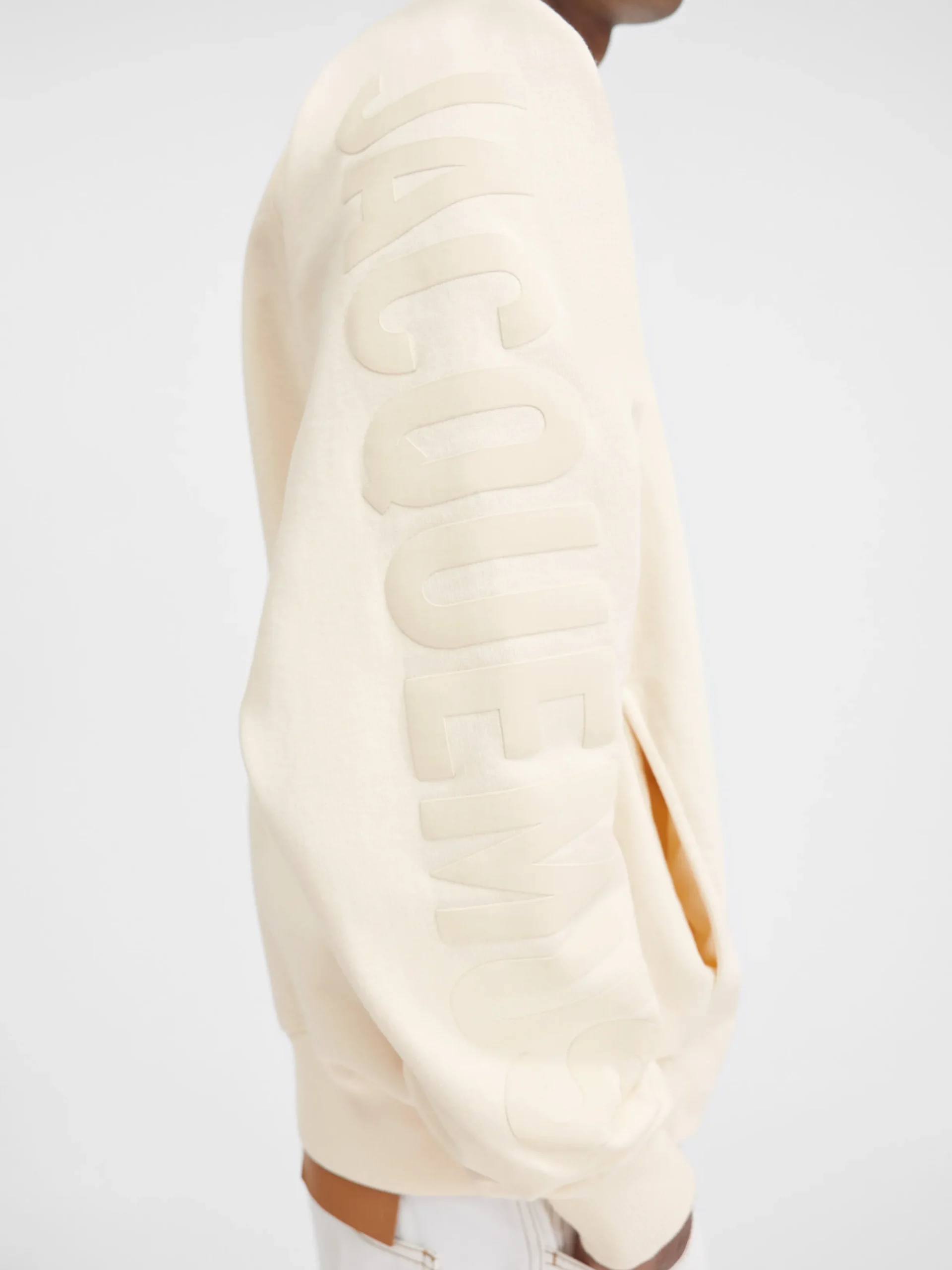 Fashion Jacquemus Het Typo sweatshirt LightBeige