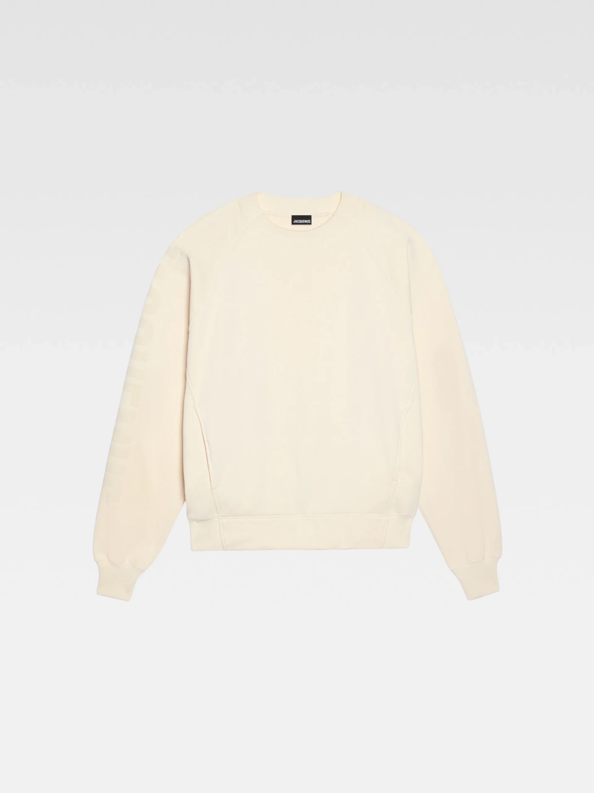 Fashion Jacquemus Het Typo sweatshirt LightBeige