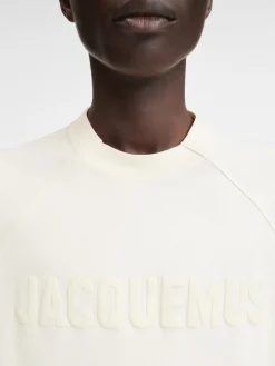 Best Jacquemus Het Typo T-shirt LightBeige