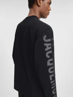 Online Jacquemus Het Typo T-shirt met lange mouwen Black