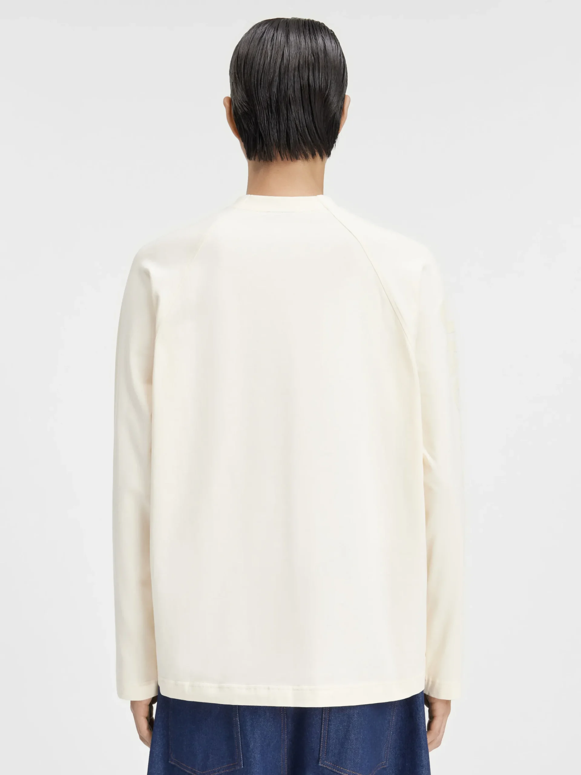New Jacquemus Het Typo T-shirt met lange mouwen LightBeige