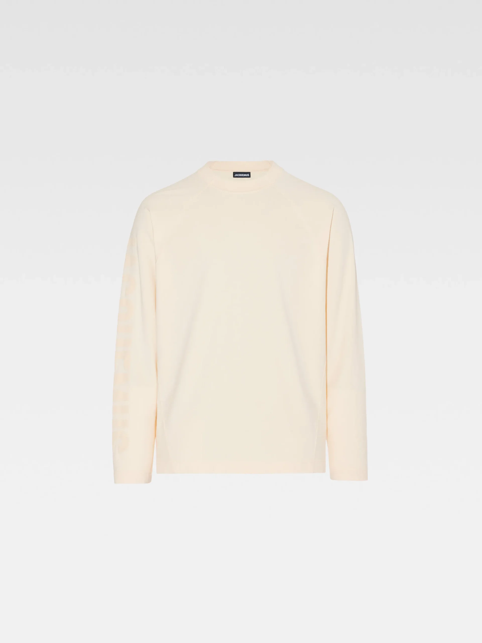 New Jacquemus Het Typo T-shirt met lange mouwen LightBeige