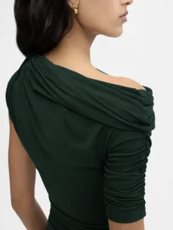 Hot Jacquemus The Drapeado mini dress DarkGreen