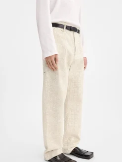 Clearance Jacquemus The Fernando de-N&icirc;mes denim pants CrocoBeige
