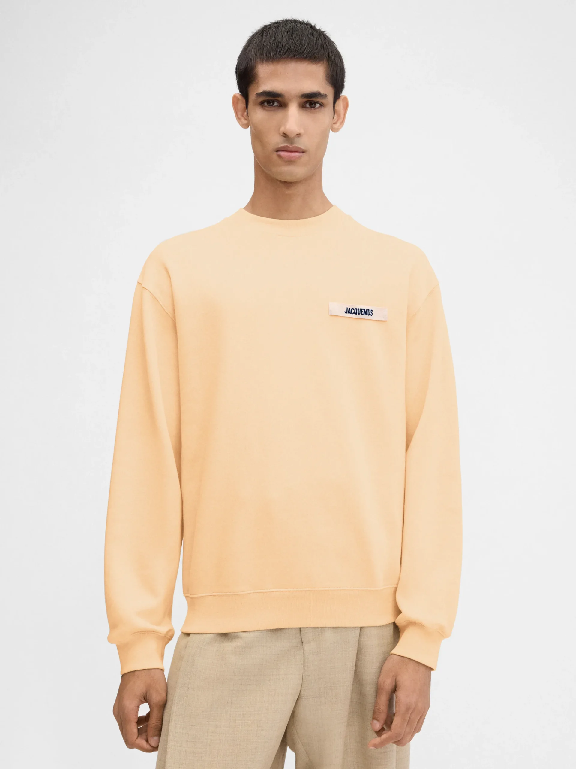 Hot Jacquemus The Gros Grain sweatshirt LightBeige