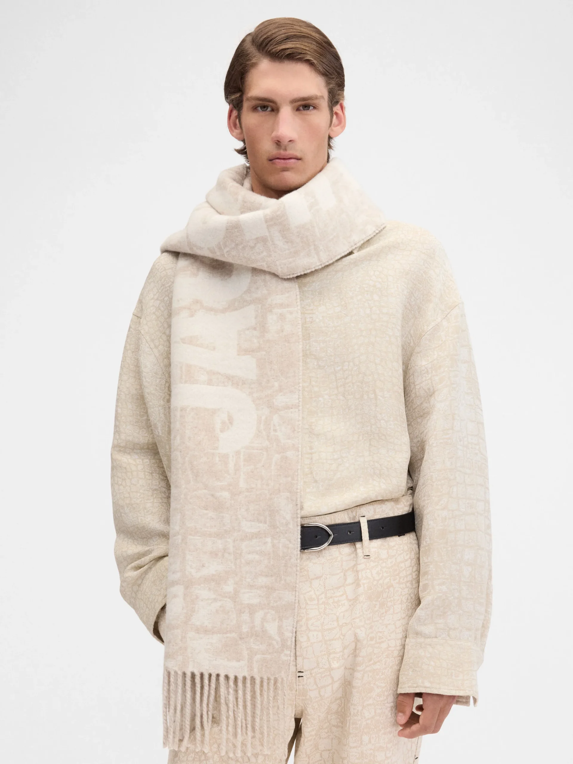 Sale Jacquemus The scarf CrocoBeige