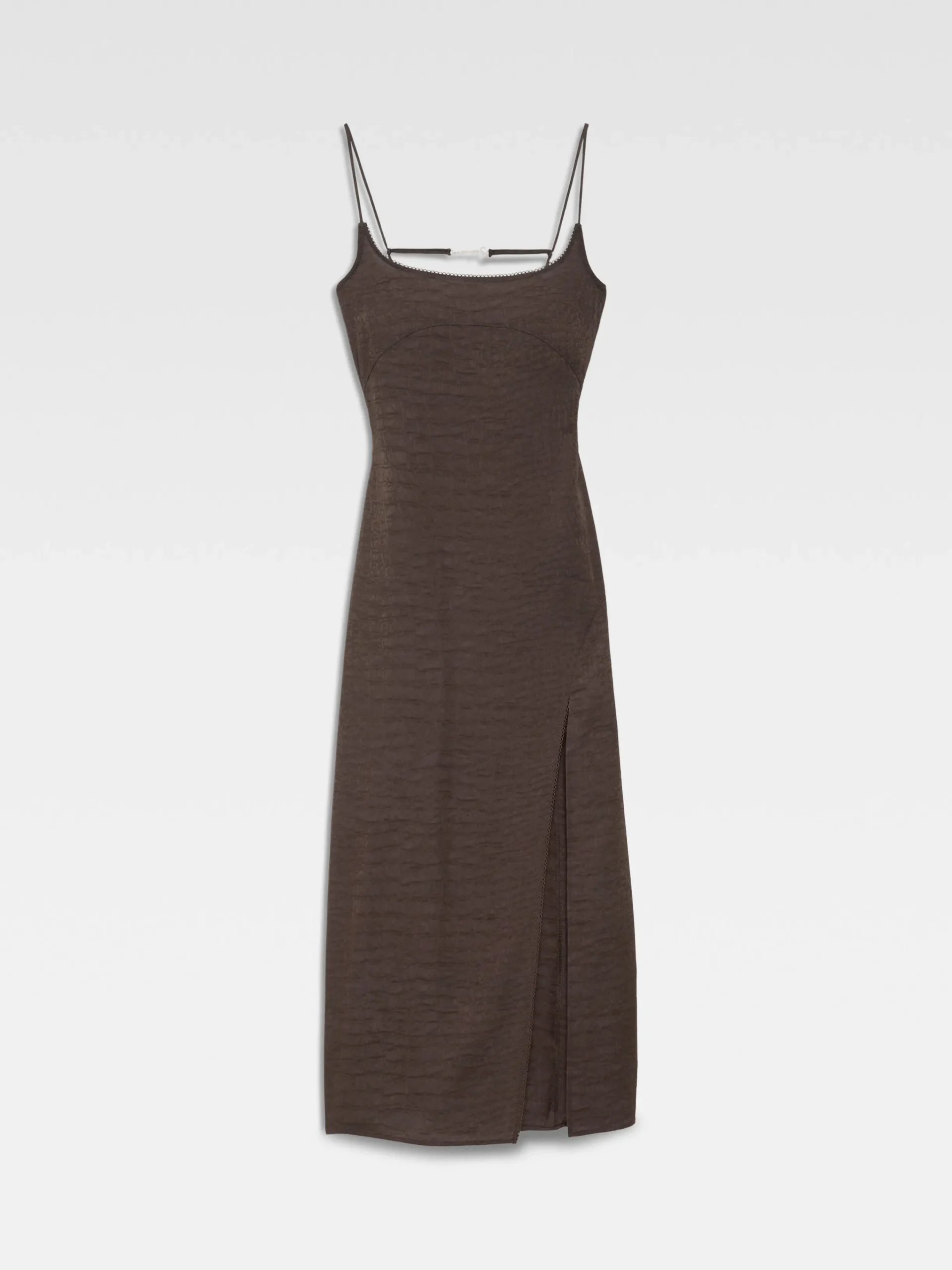 Fashion Jacquemus The Notte dress CrocoBrown