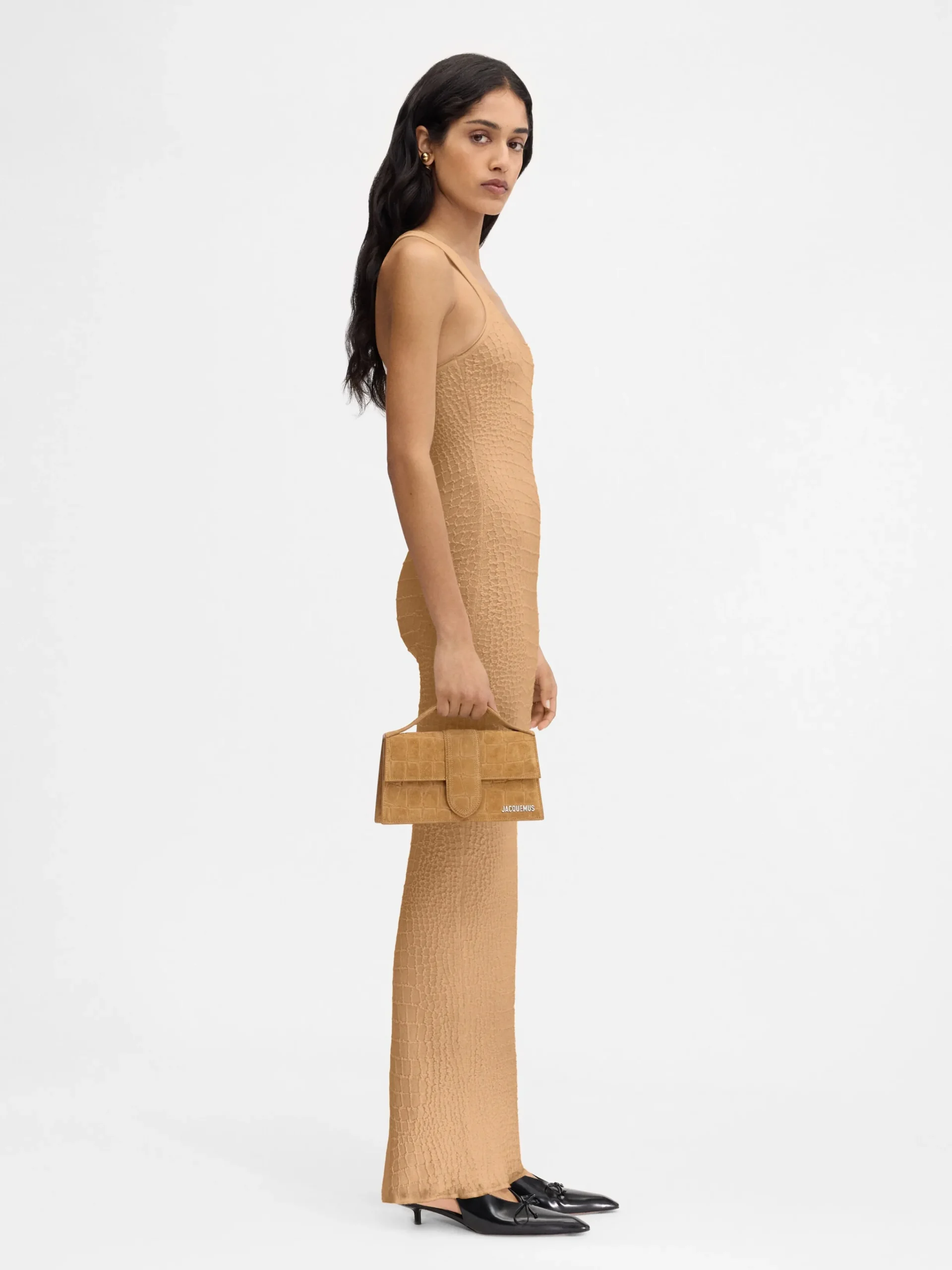 Sale Jacquemus The Scala dress Camel