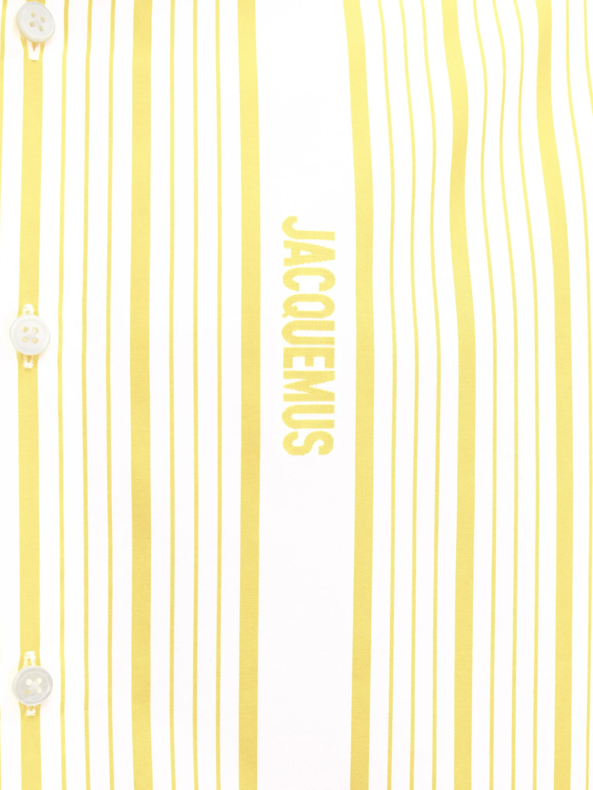 Sale Jacquemus The Simon shirt JacquardBusinessBigLogoStripesYellow/White